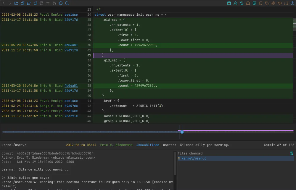 Git Lineage screenshot