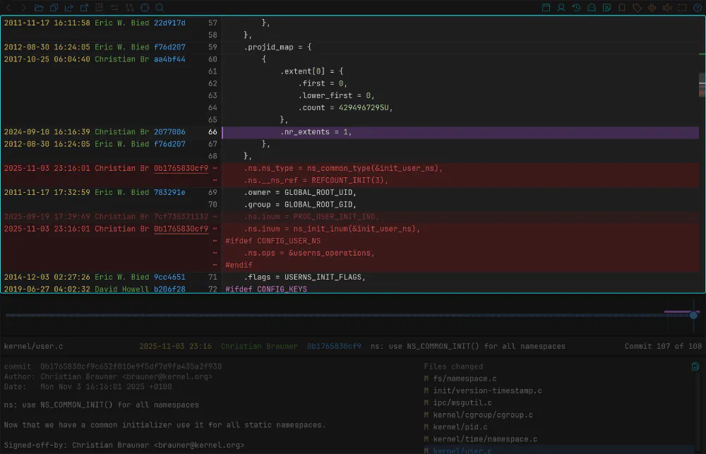 Git Lineage screenshot